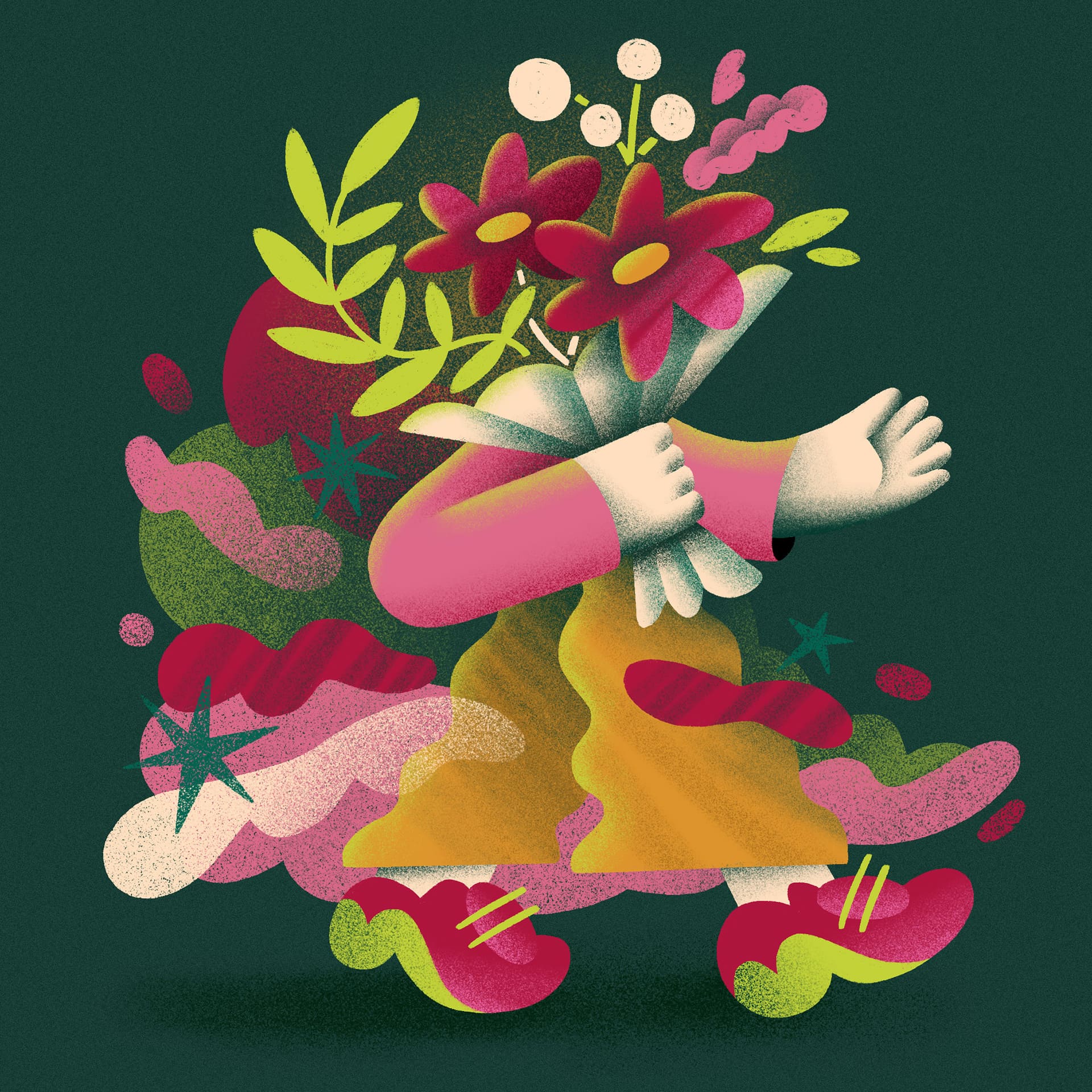 Colorful illustrations by Estela Carregalo