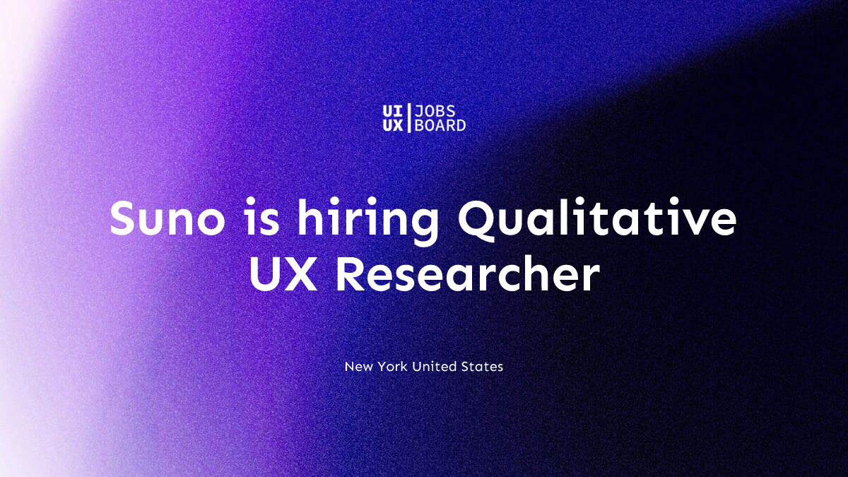 Qualitative UX Researcher at Suno in New York United States