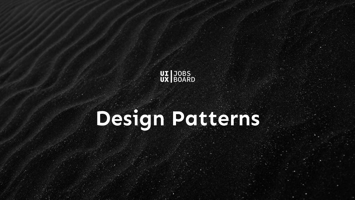 Design Patterns - UX Design Terms