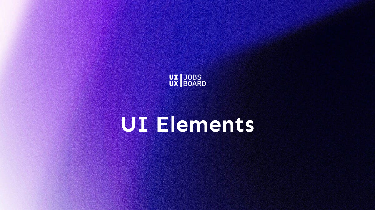 UI Elements - UX Design Terms